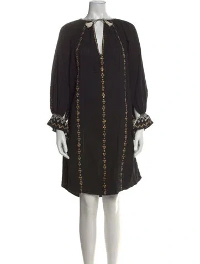 Pre-owned Isabel Marant Printed Mini Dress In Black