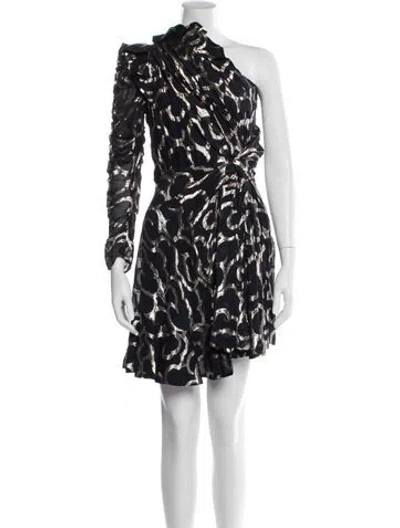 Pre-owned Isabel Marant Printed Mini Dress In Black