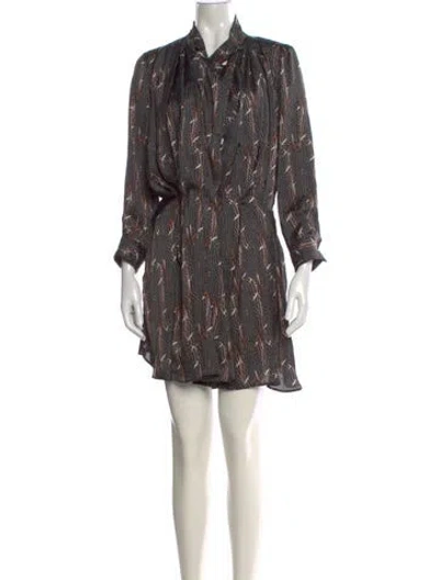Pre-owned Isabel Marant Printed Mini Dress In Black