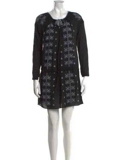Pre-owned Isabel Marant Printed Mini Dress In Black