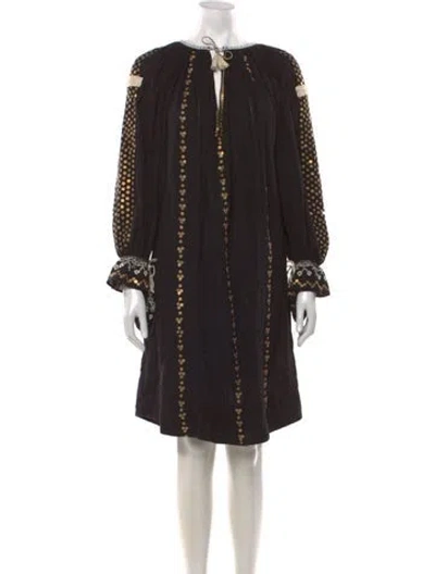 Pre-owned Isabel Marant Printed Mini Dress In Black