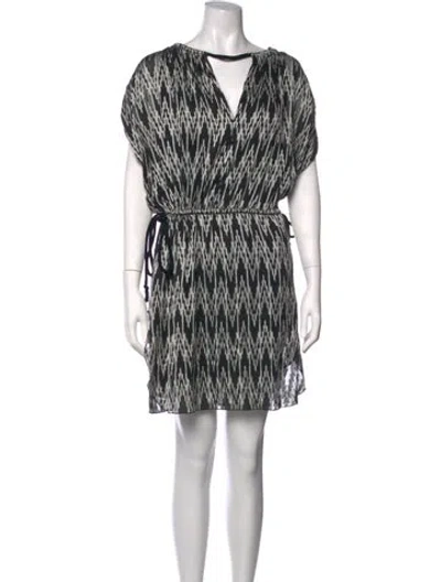 Pre-owned Isabel Marant Printed Mini Dress In Black