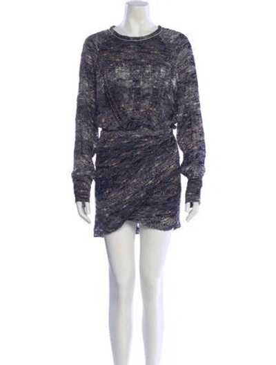 Pre-owned Isabel Marant Printed Mini Dress In Blue