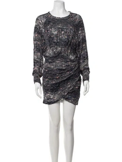 Pre-owned Isabel Marant Printed Mini Dress In Blue