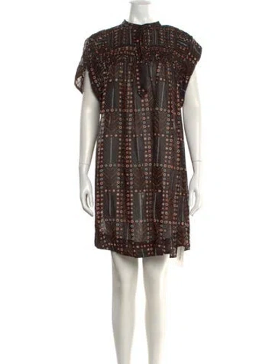 Pre-owned Isabel Marant Printed Mini Dress In Brown