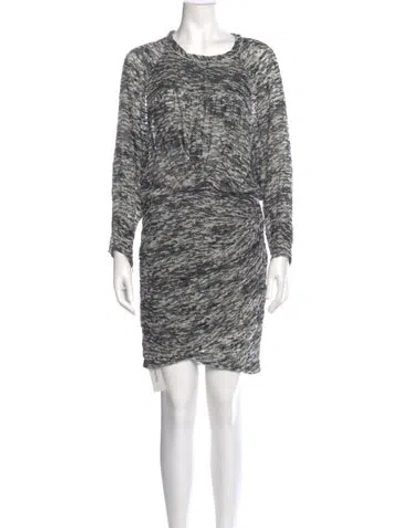 Pre-owned Isabel Marant Printed Mini Dress In Gray