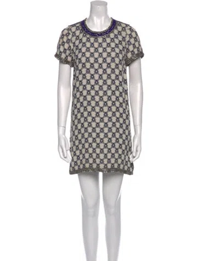 Pre-owned Isabel Marant Printed Mini Dress In Neutral