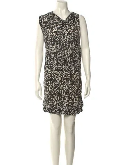 Pre-owned Isabel Marant Printed Mini Dress In Neutral