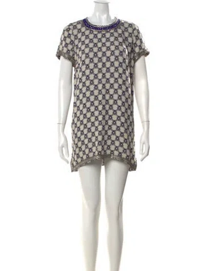 Pre-owned Isabel Marant Printed Mini Dress In Neutral