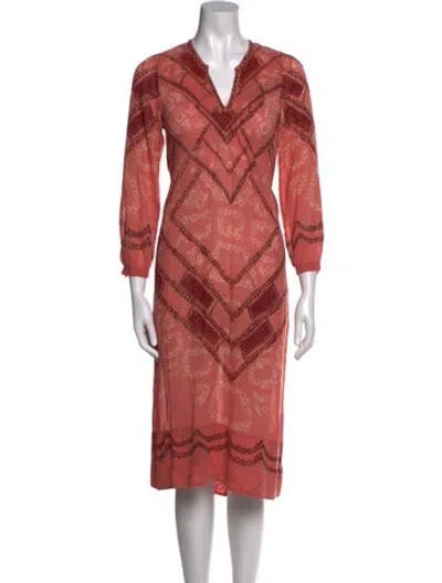 Pre-owned Isabel Marant Printed Mini Dress In Pink