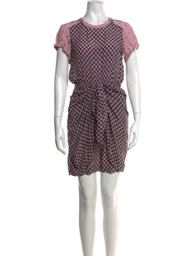 Pre-owned Isabel Marant Printed Mini Dress In Pink
