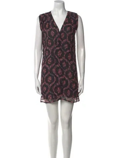 Pre-owned Isabel Marant Printed Mini Dress In Red