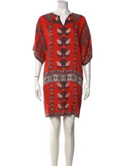 Pre-owned Isabel Marant Printed Mini Dress In Red