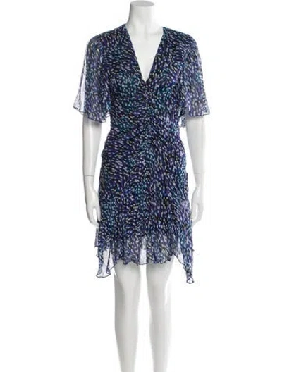 Pre-owned Isabel Marant Printed Mini Dress W/ Tags In Purple