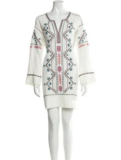 Pre-owned Isabel Marant Printed Mini Dress In White