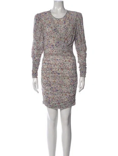 Pre-owned Isabel Marant Printed Mini Dress In White