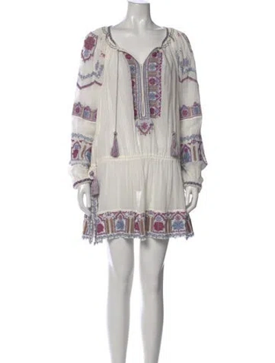 Pre-owned Isabel Marant Printed Mini Dress In White