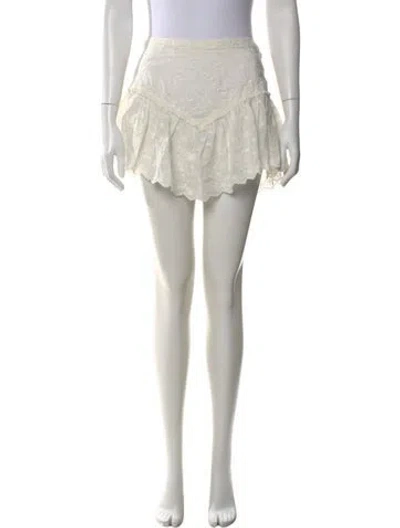 Pre-owned Isabel Marant Printed Mini Shorts In White