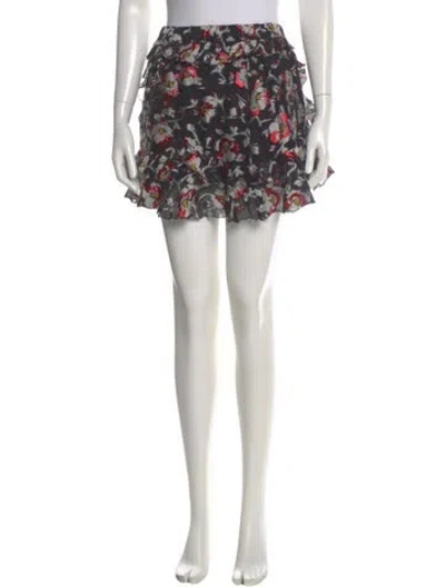 Pre-owned Isabel Marant Printed Mini Skirt In Black