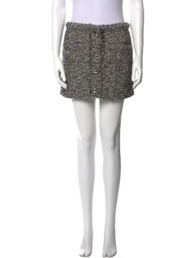 Pre-owned Isabel Marant Printed Mini Skirt In Black