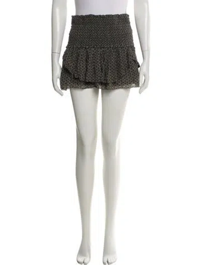 Pre-owned Isabel Marant Printed Mini Skirt In Black