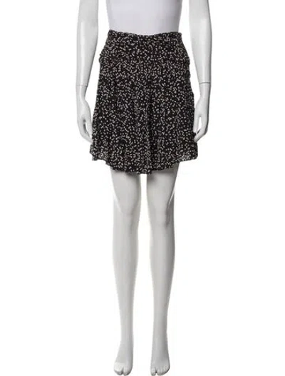 Pre-owned Isabel Marant Printed Mini Skirt In Black
