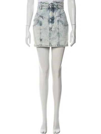 Pre-owned Isabel Marant Printed Mini Skirt In Blue