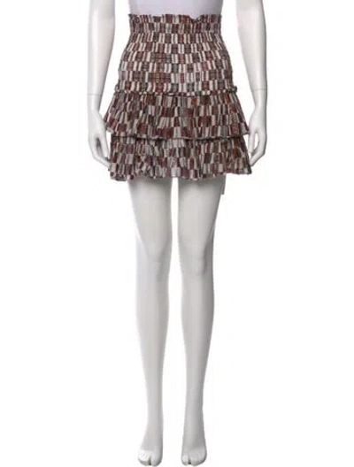 Pre-owned Isabel Marant Printed Mini Skirt In Brown