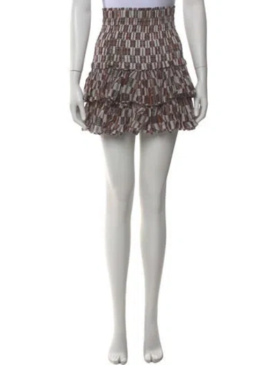 Pre-owned Isabel Marant Printed Mini Skirt In Brown