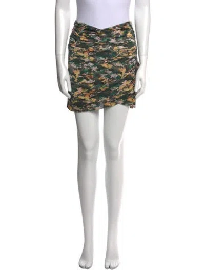 Pre-owned Isabel Marant Printed Mini Skirt In Green