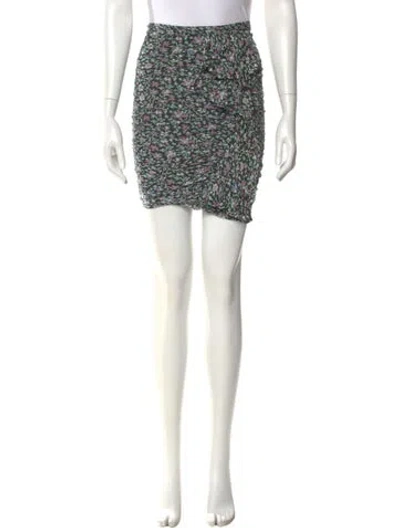 Pre-owned Isabel Marant Printed Mini Skirt In Green