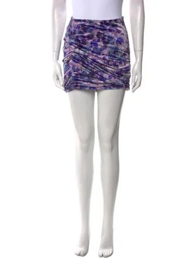Pre-owned Isabel Marant Printed Mini Skirt In Purple
