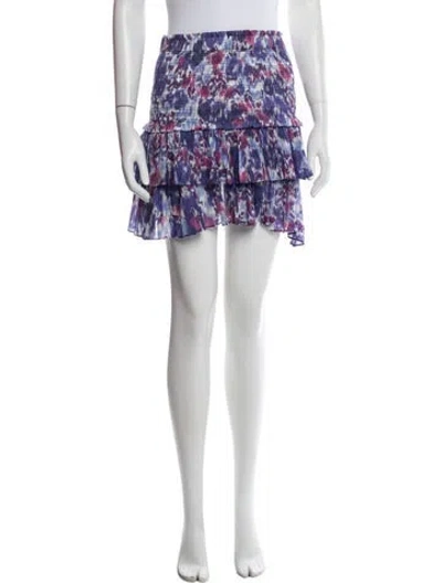 Pre-owned Isabel Marant Printed Mini Skirt In Purple