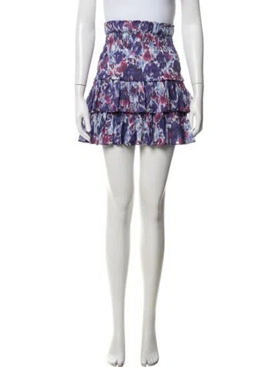 Pre-owned Isabel Marant Printed Mini Skirt In Purple