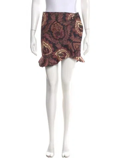 Pre-owned Isabel Marant Printed Mini Skirt In Red
