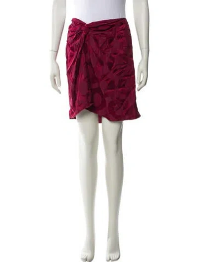 Pre-owned Isabel Marant Printed Mini Skirt In Red