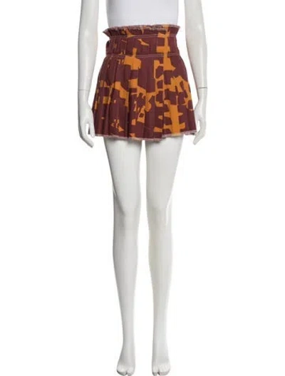 Pre-owned Isabel Marant Printed Mini Skirt In Red