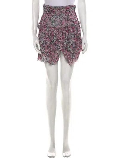 Pre-owned Isabel Marant Printed Mini Skirt W/ Tags In Black