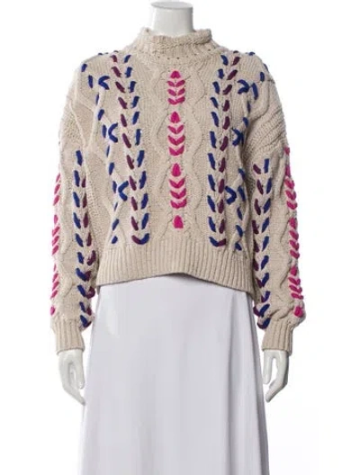 Pre-owned Isabel Marant Printed Mock Neck Sweater In Neutral