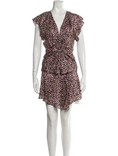 Pre-owned Isabel Marant Printed Pleated Accents Skirt Set In Purple