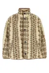 Isabel Marant Madeo Oversize Fleece Jacket In Ecrubrown