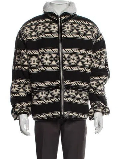 Pre-owned Isabel Marant Printed Puffer Coat In Black