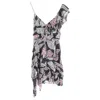 Isabel Marant Printed Ruffled Mini Dress In Multicolor Silk In Multi