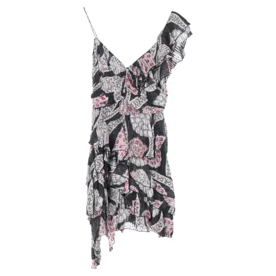 Isabel Marant Printed Ruffled Mini Dress In Multicolor Silk