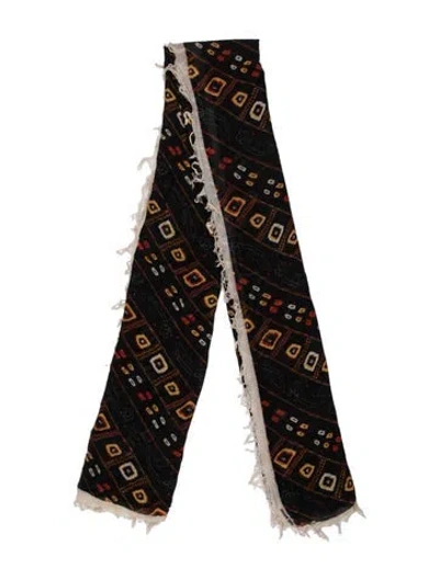 Pre-owned Isabel Marant Printed Scarf In Black