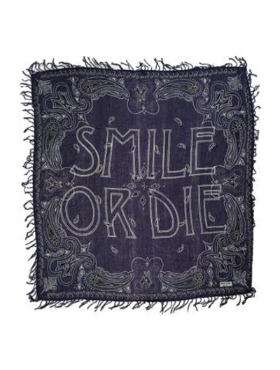 Pre-owned Isabel Marant Printed Scarf In Blue