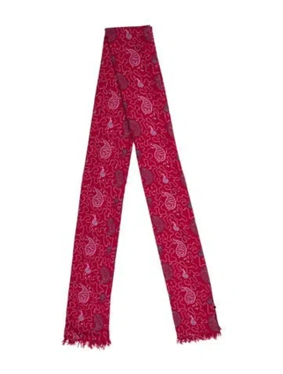 Pre-owned Isabel Marant Printed Scarf In Red