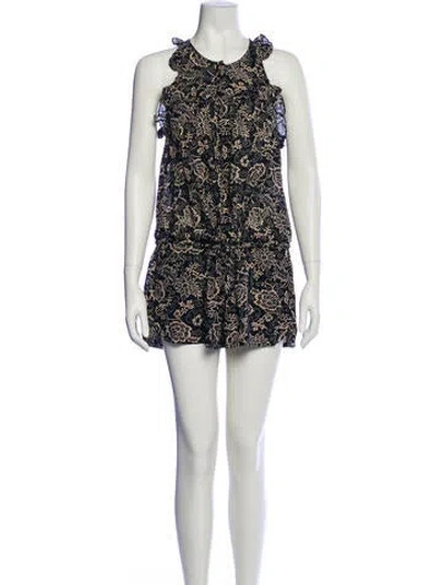 Pre-owned Isabel Marant Printed Scoop Neck Romper In Neutral