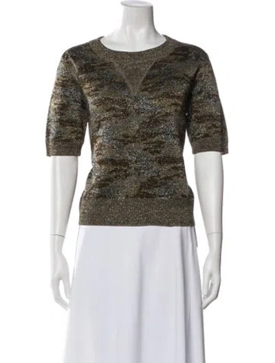 Pre-owned Isabel Marant Printed Scoop Neck Sweater In Gray