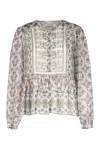 Isabel Marant Silk Blouse With Printed Floral Pattern In Multicolor